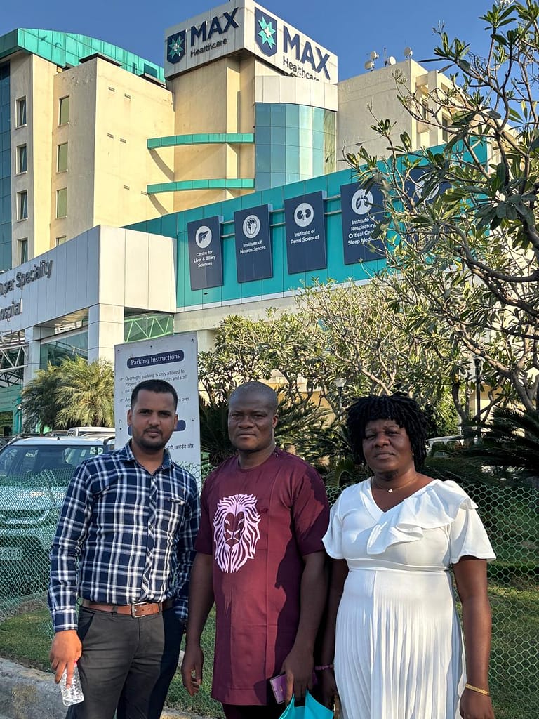 International patients visiting a partner hospital in India with LWE Patient Care